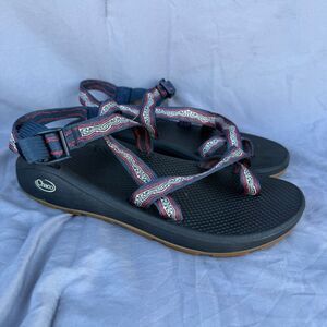 Men's 12 Chaco Z/Cloud 2 Sandals Tri Navy Blue Black Red White Gum